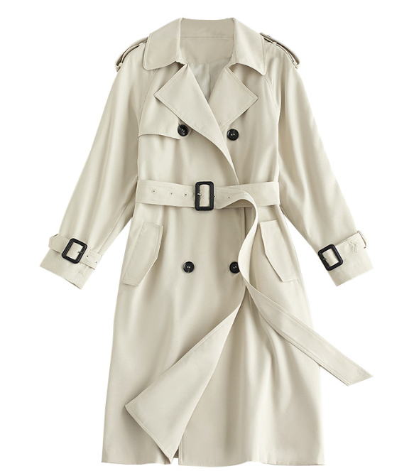 Trench coat de alta costura para mulher